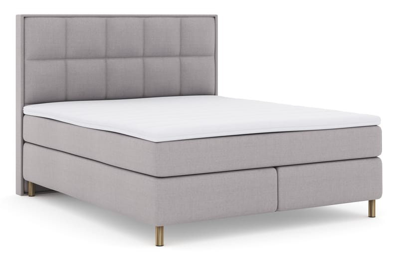 Select No 3 Komplet Sengepakke 180x200 Fast - Lysegrå/Kobber - Møbler - Senge - Komplet sengepakke
