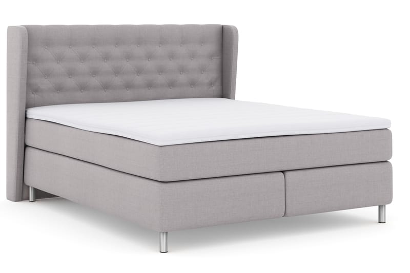 Select No 3 Komplet Sengepakke 180x200 Fast - Lysegrå/Metal - Møbler - Senge - Komplet sengepakke