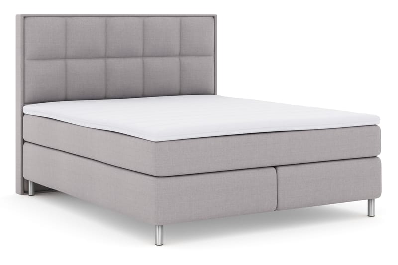 Select No 3 Komplet Sengepakke 180x200 Fast - Lysegrå/Metal - Møbler - Senge - Komplet sengepakke