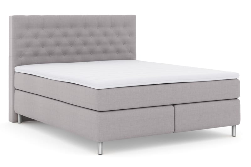 Select No 3 Komplet Sengepakke 180x200 Fast - Lysegrå/Metal - Møbler - Senge - Komplet sengepakke