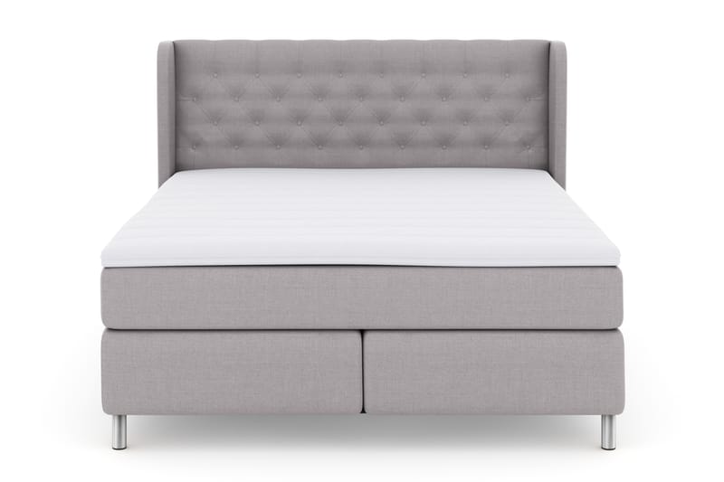 Select No 3 Komplet Sengepakke 180x200 Fast - Lysegrå/Metal - Møbler - Senge - Komplet sengepakke