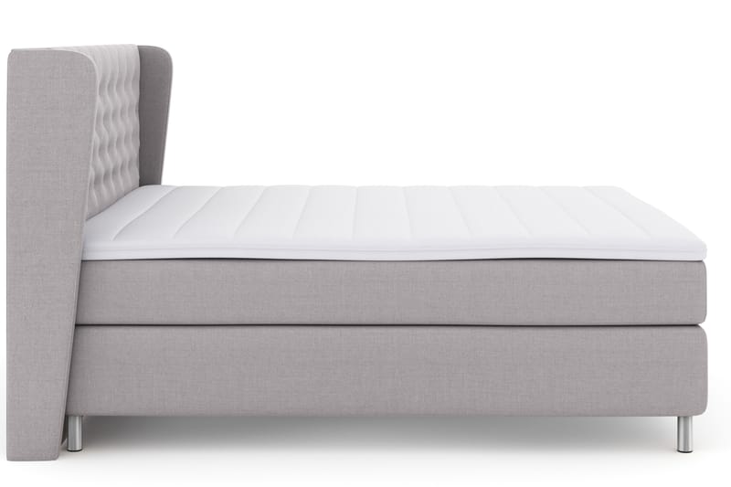 Select No 3 Komplet Sengepakke 180x200 Fast - Lysegrå/Metal - Møbler - Senge - Komplet sengepakke