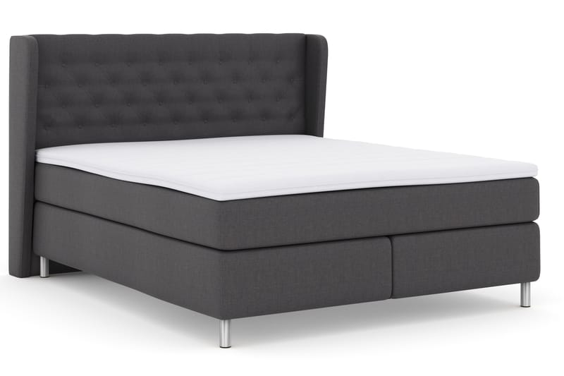 Select No 3 Komplet Sengepakke 180x200 Fast - Mørkegrå/Metal - Møbler - Senge - Komplet sengepakke