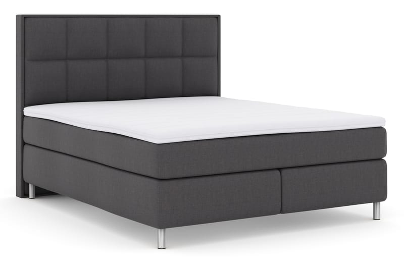 Select No 3 Komplet Sengepakke 180x200 Fast - Mørkegrå/Metal - Møbler - Senge - Komplet sengepakke