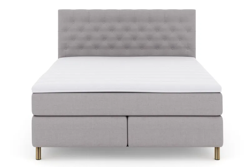 Select No 3 Komplet Sengepakke 180x200 Fast/Medium - Lysegrå/Kobber - Møbler - Senge - Kontinentalsenge