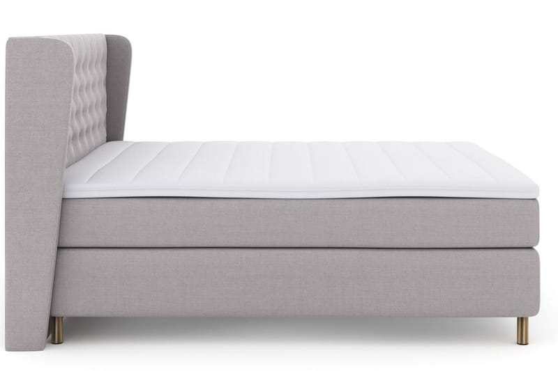 Select No 3 Komplet Sengepakke 180x200 Fast/Medium - Lysegrå/Kobber - Møbler - Senge - Kontinentalsenge