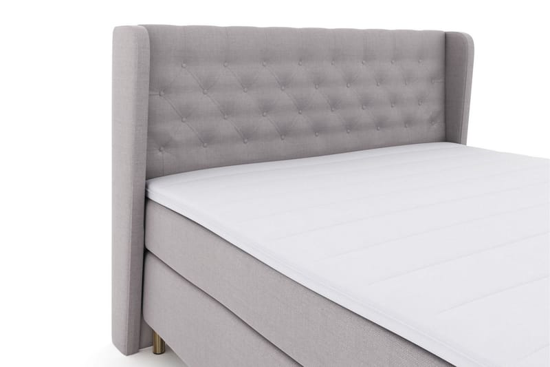 Select No 3 Komplet Sengepakke 180x200 Fast/Medium - Lysegrå/Kobber - Møbler - Senge - Kontinentalsenge