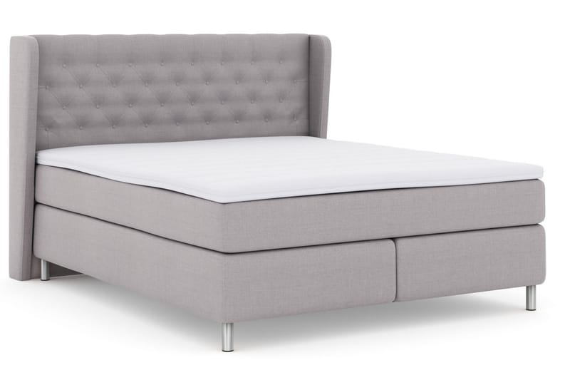 Select No 3 Komplet Sengepakke 180x200 Fast/Medium - Lysegrå/Metal - Møbler - Senge - Komplet sengepakke