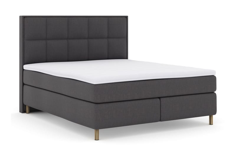 Select No 3 Komplet Sengepakke 180x200 Fast/Medium - Mørkegrå/Kobber - Møbler - Senge - Kontinentalsenge