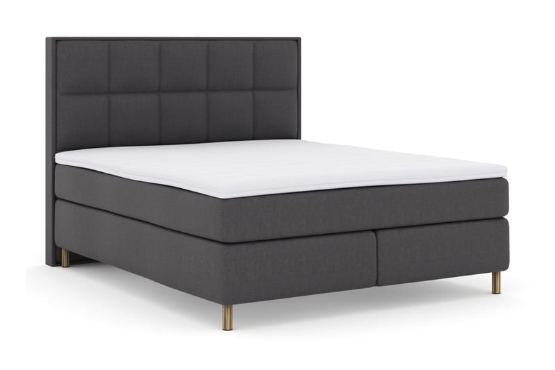 Select No 3 Komplet Sengepakke 180x200 Fast/Medium - Mørkegrå/Kobber - Møbler - Senge - Komplet sengepakke