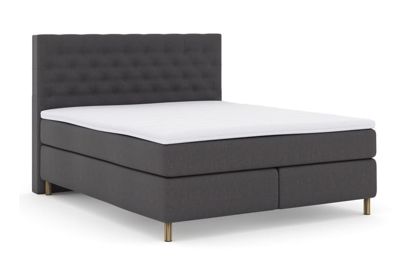Select No 3 Komplet Sengepakke 180x200 Fast/Medium - Mørkegrå/Kobber - Møbler - Senge - Kontinentalsenge