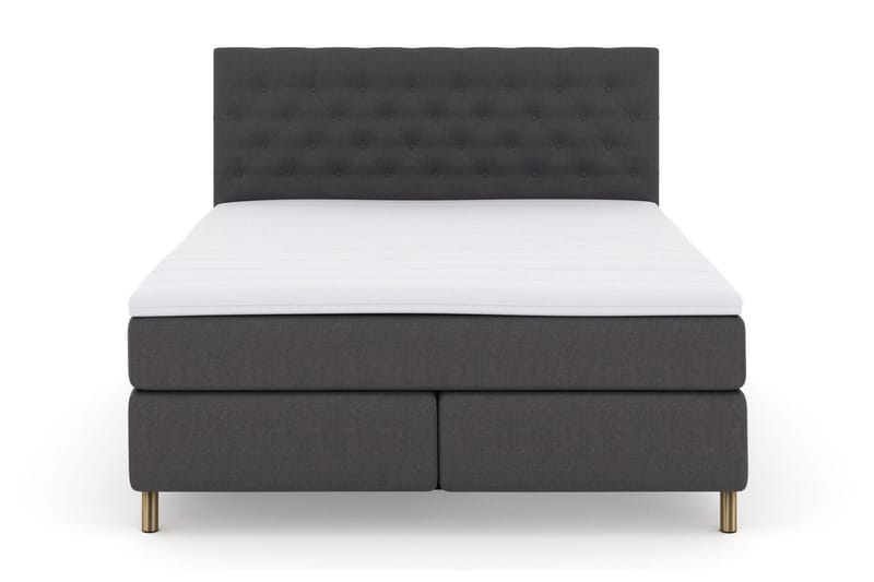 Select No 3 Komplet Sengepakke 180x200 Fast/Medium - Mørkegrå/Kobber - Møbler - Senge - Kontinentalsenge