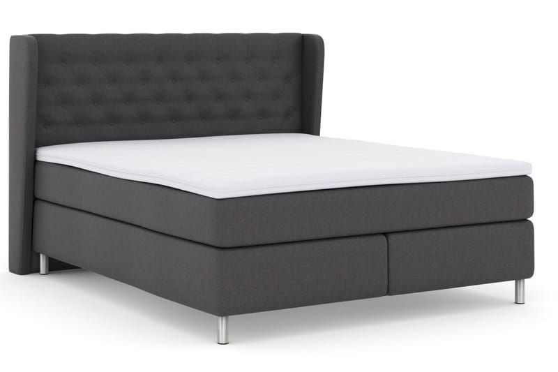 Select No 3 Komplet Sengepakke 180x200 Fast/Medium - Mørkegrå/Metal - Møbler - Senge - Komplet sengepakke
