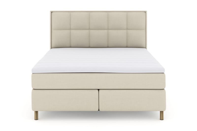 Select No 3 Komplet Sengepakke 210x210 Fast - Beige/Kobber - Møbler - Senge - Komplet sengepakke
