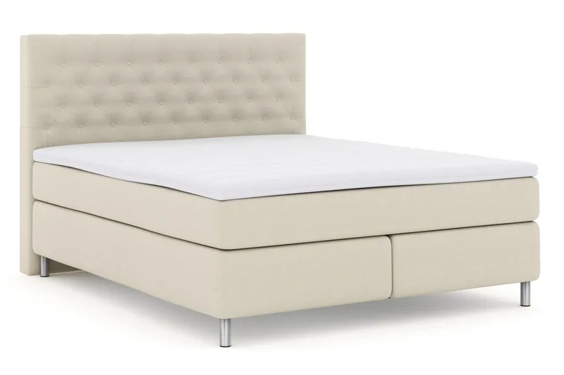 Select No 3 Komplet Sengepakke 210x210 Fast - Beige/Metal - Møbler - Senge - Kontinentalsenge
