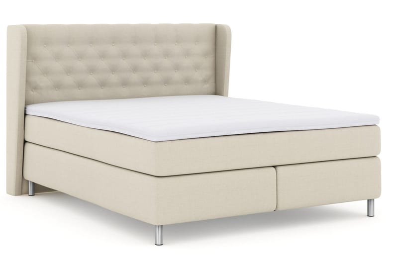 Select No 3 Komplet Sengepakke 210x210 Fast - Beige/Metal - Møbler - Senge - Kontinentalsenge