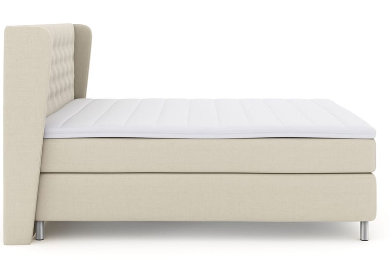 Select No 3 Komplet Sengepakke 210x210 Fast - Beige/Metal - Møbler - Senge - Kontinentalsenge