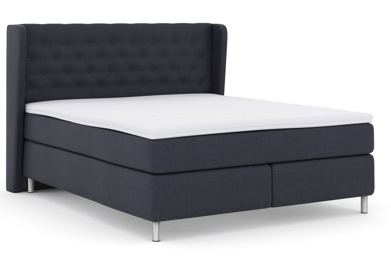 Select No 3 Komplet Sengepakke 210x210 Fast - Blå/Metal - Møbler - Senge - Komplet sengepakke