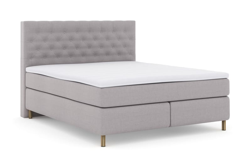 Select No 3 Komplet Sengepakke 210x210 Fast - Lysegrå/Kobber - Møbler - Senge - Kontinentalsenge
