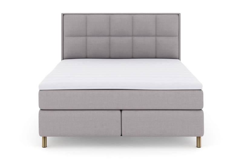 Select No 3 Komplet Sengepakke 210x210 Fast - Lysegrå/Kobber - Møbler - Senge - Komplet sengepakke