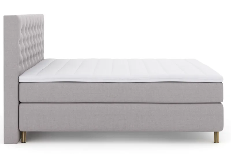 Select No 3 Komplet Sengepakke 210x210 Fast - Lysegrå/Kobber - Møbler - Senge - Kontinentalsenge