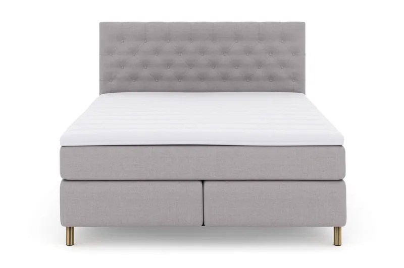 Select No 3 Komplet Sengepakke 210x210 Fast - Lysegrå/Kobber - Møbler - Senge - Kontinentalsenge