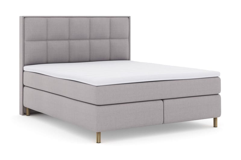 Select No 3 Komplet Sengepakke 210x210 Fast - Lysegrå/Kobber - Møbler - Senge - Kontinentalsenge