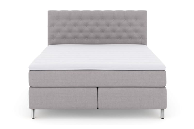 Select No 3 Komplet Sengepakke 210x210 Fast - Lysegrå/Metal - Møbler - Senge - Kontinentalsenge