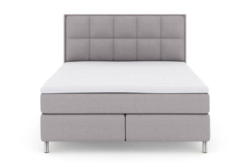 Select No 3 Komplet Sengepakke 210x210 Fast - Lysegrå/Metal - Møbler - Senge - Komplet sengepakke