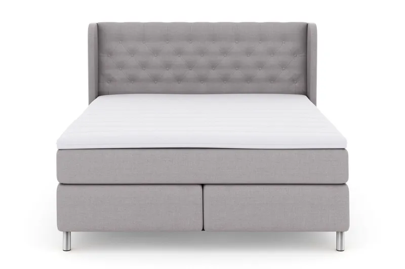 Select No 3 Komplet Sengepakke 210x210 Fast - Lysegrå/Metal - Møbler - Senge - Kontinentalsenge