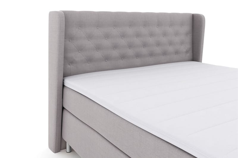 Select No 3 Komplet Sengepakke 210x210 Fast - Lysegrå/Metal - Møbler - Senge - Kontinentalsenge