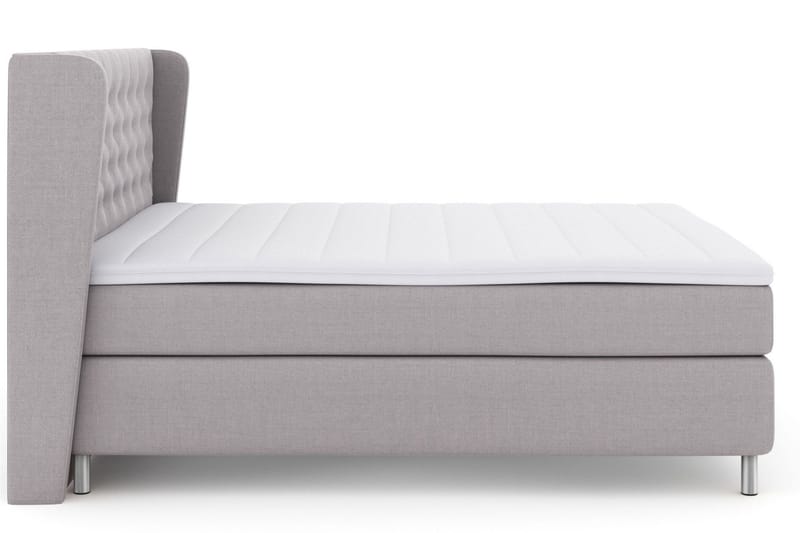 Select No 3 Komplet Sengepakke 210x210 Fast - Lysegrå/Metal - Møbler - Senge - Kontinentalsenge