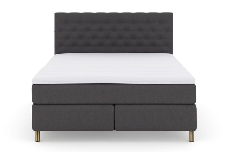 Select No 3 Komplet Sengepakke 210x210 Fast - Mørkegrå/Kobber - Møbler - Senge - Komplet sengepakke