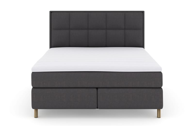 Select No 3 Komplet Sengepakke 210x210 Fast - Mørkegrå/Kobber - Møbler - Senge - Komplet sengepakke