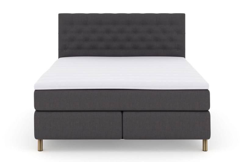 Select No 3 Komplet Sengepakke 210x210 Fast - Mørkegrå/Kobber - Møbler - Senge - Kontinentalsenge