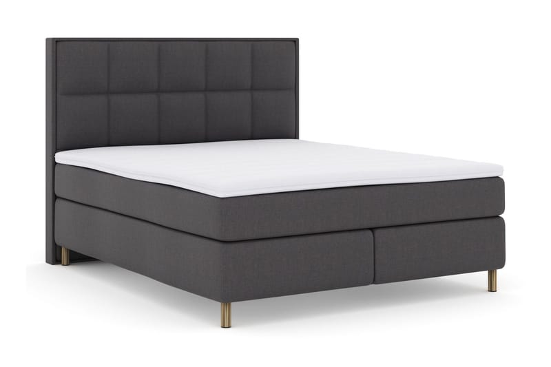 Select No 3 Komplet Sengepakke 210x210 Fast - Mørkegrå/Kobber - Møbler - Senge - Kontinentalsenge