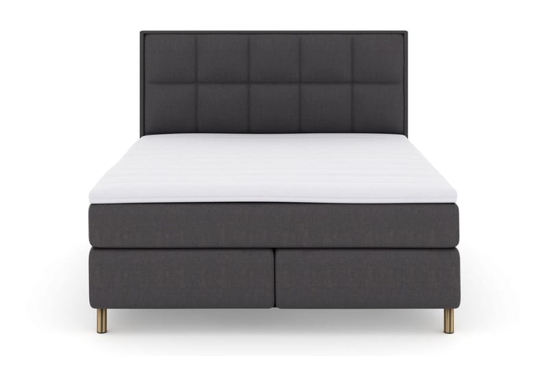 Select No 3 Komplet Sengepakke 210x210 Fast - Mørkegrå/Kobber - Møbler - Senge - Kontinentalsenge