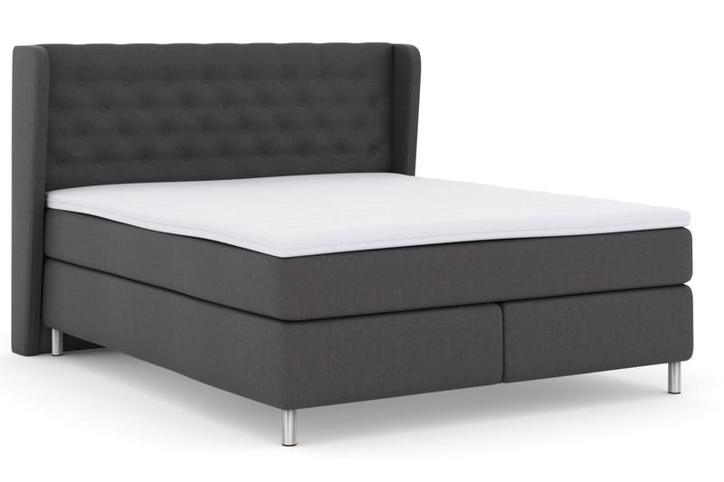 Select No 3 Komplet Sengepakke 210x210 Fast - Mørkegrå/Metal - Møbler - Senge - Kontinentalsenge