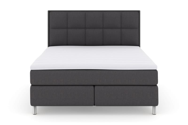 Select No 3 Komplet Sengepakke 210x210 Fast - Mørkegrå/Metal - Møbler - Senge - Komplet sengepakke