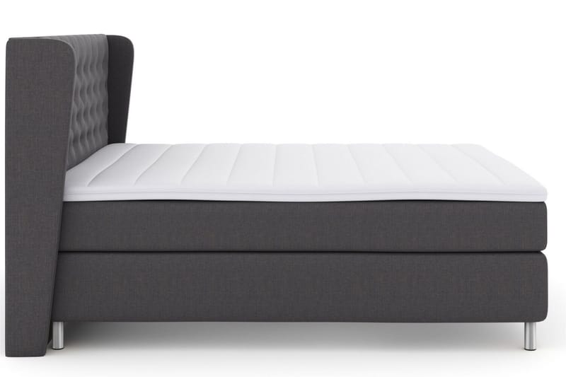 Select No 3 Komplet Sengepakke 210x210 Fast - Mørkegrå/Metal - Møbler - Senge - Kontinentalsenge