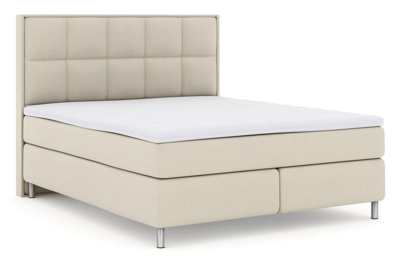 Select No 3 Komplet Sengepakke 210x210 Fast/Medium - Beige/Metal - Komplet sengepakke - Kontinentalsenge - Dobbeltsenge - Familieseng