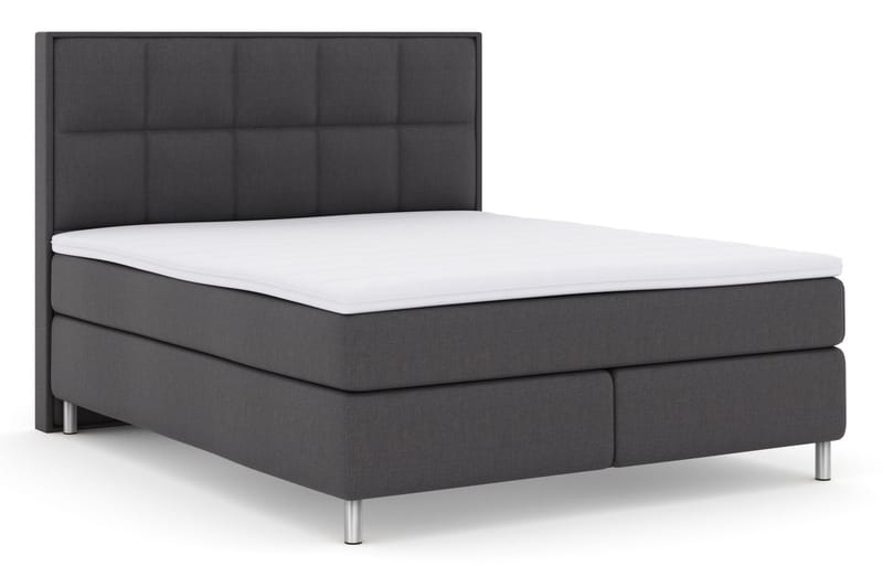 Select No 3 Komplet Sengepakke 210x210 Fast/Medium - Mørkegrå/Metal - Møbler - Senge - Komplet sengepakke