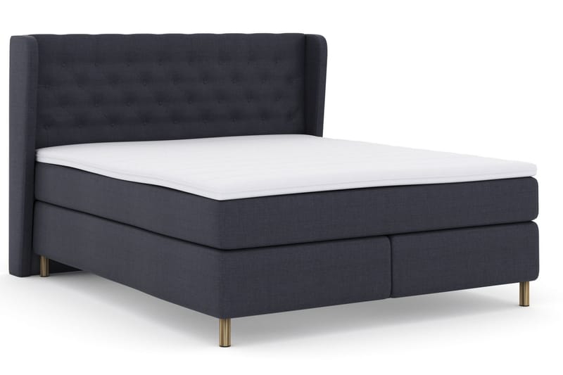 Select No 3 Komplet Sengepakke 210x210 Medium - Blå/Kobber - Møbler - Senge - Komplet sengepakke