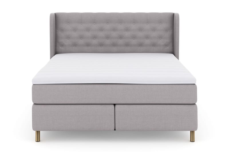 Select No 3 Komplet Sengepakke 210x210 Medium - Lysegrå/Kobber - Møbler - Senge - Komplet sengepakke