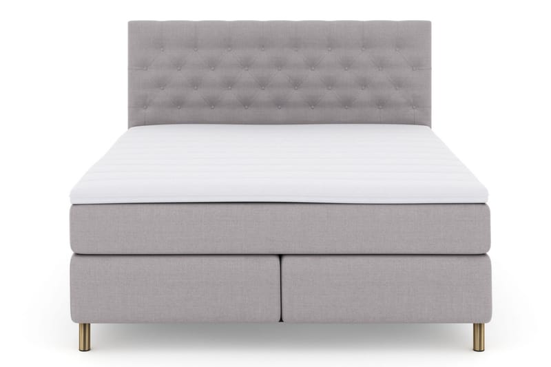 Select No 3 Komplet Sengepakke 210x210 Medium - Lysegrå/Kobber - Møbler - Senge - Komplet sengepakke