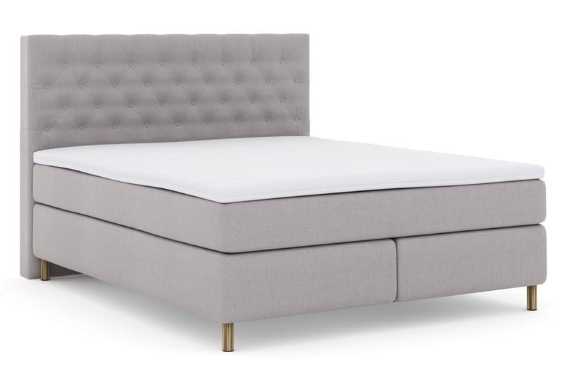 Select No 3 Komplet Sengepakke 210x210 Medium - Lysegrå/Kobber - Møbler - Senge - Komplet sengepakke