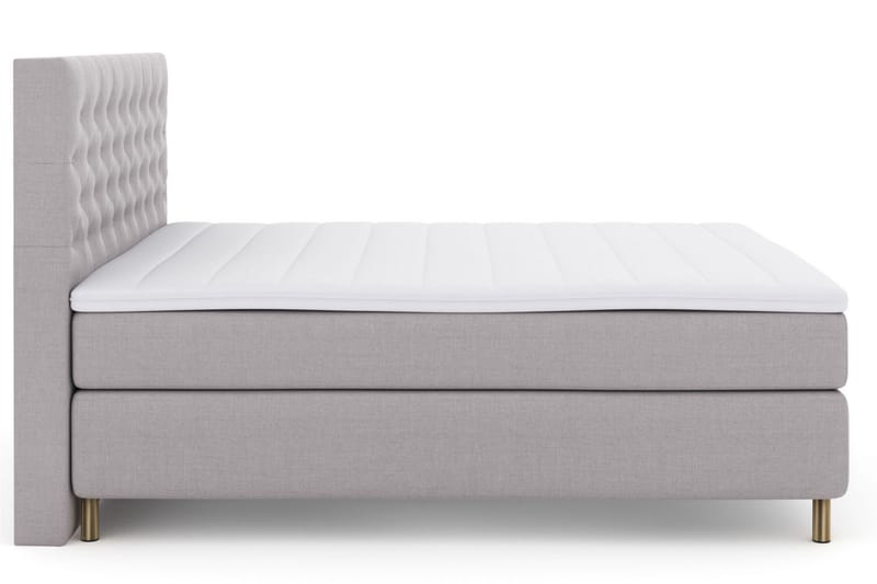 Select No 3 Komplet Sengepakke 210x210 Medium - Lysegrå/Kobber - Møbler - Senge - Komplet sengepakke