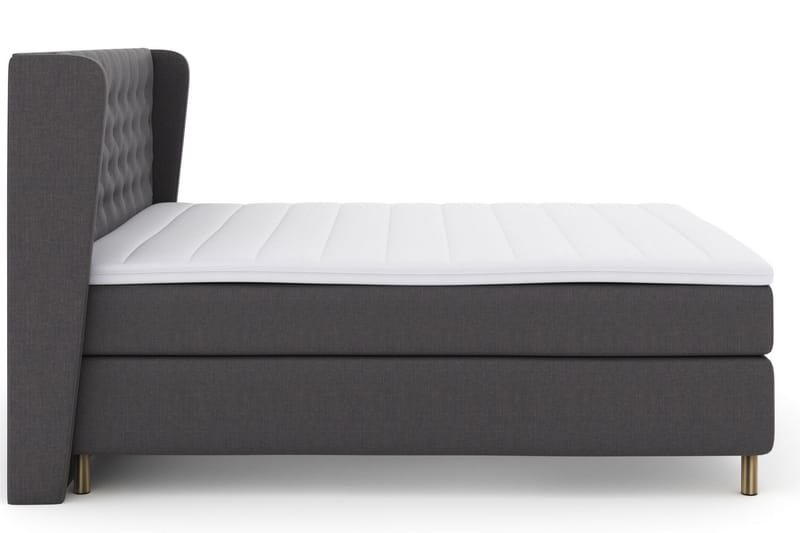 Select No 3 Komplet Sengepakke 210x210 Medium - Mørkegrå/Kobber - Møbler - Senge - Komplet sengepakke