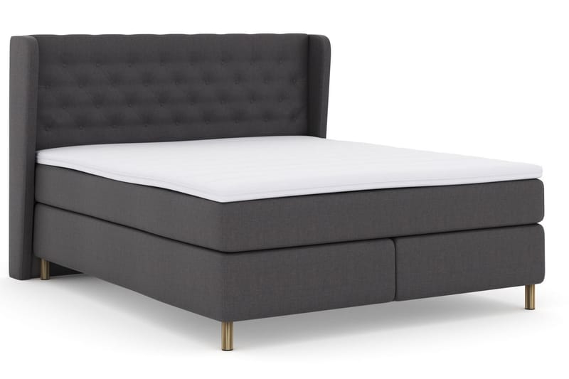 Select No 3 Komplet Sengepakke 210x210 Medium - Mørkegrå/Kobber - Møbler - Senge - Komplet sengepakke
