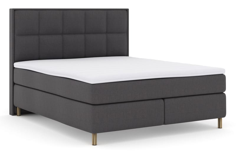 Select No 3 Komplet Sengepakke 210x210 Medium - Mørkegrå/Kobber - Møbler - Senge - Komplet sengepakke
